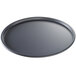 A round black Chicago Metallic pizza pan.
