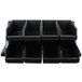 Cambro 8RS8110 Black Versa Self Serve Condiment Bin Stand Set with 2-Tier Stand and 12" Condiment Bins Main Thumbnail 3