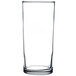 A clear Libbey straight sided glass with a clear bottom.