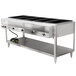 A Vollrath stainless steel hot food table with five sealed wells.