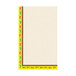Menu paper with a white background and a yellow and red border with peppers.