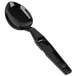 A black plastic Cambro salad bar spoon with a handle.