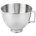 KitchenAid K45SBWH Stainless Steel 4.5 Qt. Mixing Bowl with Handle for Stand Mixers Main Thumbnail 1