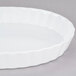 CAC QSV-8 White Fluted Oval Serving Dish 8" x 5 3/4" - 24/Case Main Thumbnail 6