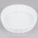 CAC QSV-8 White Fluted Oval Serving Dish 8" x 5 3/4" - 24/Case Main Thumbnail 4