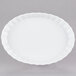 CAC QSV-8 White Fluted Oval Serving Dish 8" x 5 3/4" - 24/Case Main Thumbnail 3