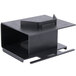 A black metal Bunn TS Booster Thermal Server Stand with a rectangular object on top.
