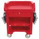 Cambro VCSWR158 Hot Red Versa Cart with Dual Tray Rails and Standard Casters Main Thumbnail 3