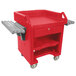 Cambro VCSWR158 Hot Red Versa Cart with Dual Tray Rails and Standard Casters Main Thumbnail 1