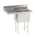 Advance Tabco FS-1-3024-24 Spec Line Fabricated One Compartment Pot Sink with One Drainboard - 56 1/2" Main Thumbnail 1