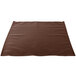 A brown cloth napkin on a white background.
