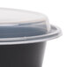 Pactiv Newspring NC729B 32 oz. Black 7" VERSAtainer Round Microwavable Container with Lid - 150/Case Main Thumbnail 5
