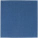 A navy blue square linen-like napkin.