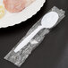 Visions Individually Wrapped White Heavy Weight Plastic Soup Spoon - 1000/Case Main Thumbnail 4