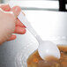 Visions Individually Wrapped White Heavy Weight Plastic Soup Spoon - 1000/Case Main Thumbnail 1