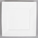 An Arcoroc white square porcelain plate with a square edge.