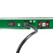 A green Hatco Glo-Ray heated shelf warmer with black switches and cord.