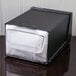 San Jamar H3001CLBK Fullfold Countertop Napkin Dispenser - Clear Face with Black Body Main Thumbnail 1