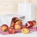 1/2 Peck "Sophomore" White Kraft Paper Produce Customizable Market Stand Bag with Handle - 500/Case Main Thumbnail 5