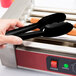 Mercer Culinary M35100BK Hell's Tools® 9 1/2" Black High Temperature Plastic Tongs Main Thumbnail 10