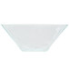 A clear acrylic diamond bowl with a white background.