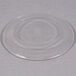 A Libbey clear glass salad/dessert plate on a white surface.
