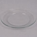 A Libbey clear glass salad/dessert plate with a rim.