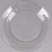A close-up of a Libbey clear glass salad/dessert plate with a circular edge.