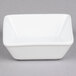 A Tuxton TuxTrendz bright white square china bowl.