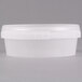 A clear plastic 8 oz. deli container with a lid.