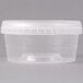 12 oz. Clear Tamper Resistant Tamper Evident Safe Lock Deli Container with Lid - 50/Case Main Thumbnail 2