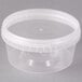 12 oz. Clear Tamper Resistant Tamper Evident Safe Lock Deli Container with Lid - 50/Case Main Thumbnail 1