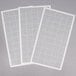 A group of Curtron insect trap glue boards with grid lines on white paper.