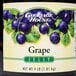 A 4 lb. glass jar of Carriage House grape jelly with a label featuring grapes.
