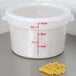 Cambro RFS12148 12 Qt. Round White Food Storage Container Main Thumbnail 4