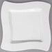 Fineline Wavetrends 106-WH 6 1/2" White Plastic Square Plate - 120/Case Main Thumbnail 2