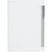 A white rectangular Nemco door assembly with a metal frame and handle and a glass window.