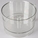 A clear plastic container with a round top and base, the Robot Coupe 117900S Clear Cutter Bowl.