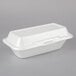 Dart 99HT1R 10" x 5 1/2" x 3" White Foam Hoagie Take Out Container with Perforated Hinged Lid - 125/Pack Main Thumbnail 2