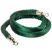 Aarco TR-127 8' Green Stanchion Rope with Brass Ends Main Thumbnail 1