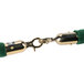 Aarco TR-127 8' Green Stanchion Rope with Brass Ends Main Thumbnail 3