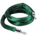 Aarco TR-126 8' Green Stanchion Rope with Chrome Ends Main Thumbnail 1