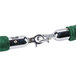 Aarco TR-126 8' Green Stanchion Rope with Chrome Ends Main Thumbnail 3
