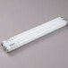 A white fluorescent tube with black text.