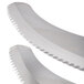 A Robot Coupe fine serrated "S" blade assembly with two serrated knife blades.