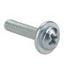 A close-up of a Waring replacement screw with a metal head.