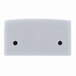A white rectangular foam piece with two holes in it.