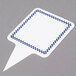 Square Write On Deli Sign Spear with Blue Checkered Border - 25/Pack Main Thumbnail 2