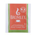 A Bromley Hot Green Decaffeinated Tea Bag with a logo of leaves in a circle.
