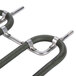 A pair of green metal Waring heater bars with hooks.